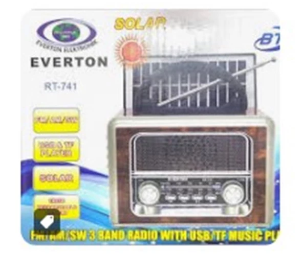 Everton Rt-741 Bluetooth -Fm-Am-Sw-Usb-Tf Card-Aux Nostaljik Radyo