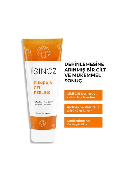 Sinoz Pumpkin Jel Balkabağı Özlü Ölü Derilerden Arındıran Yenileyici Yüz Peelingi - 2