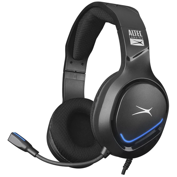 Altec Lansing ALGH9603 Siyah PS4-XBOX-Mobil Uyumlu USB+3.5mm Mavi Ledli Gaming Mikrofonlu Kulaklık