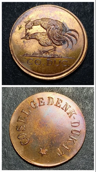 Escoines Koleksiyon 9f309f332b Co.Duc Cosel-Gedenk-Dukat Hatıra Madalyon 2.6 Gr. / 20 mm Nadir çıkar ürün görseli 1