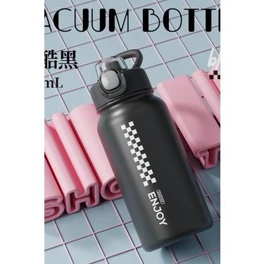 Shotay Chees Çelik Termos Matara 900Ml Siyah - 3