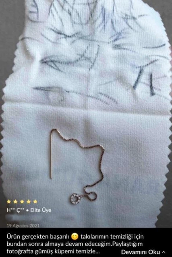 Bakım Kiti Serisi 5 Adet Mücevher Altın Gümüş Takı Silme Temizleme Parlatma Mendili Bezi - Resim 9