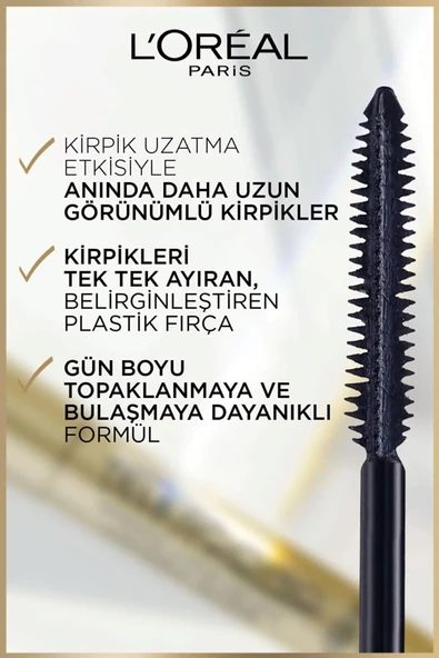 L'Oreal Paris Telescopic Uzun Görünüm Veren Maskara - Siyah - 3