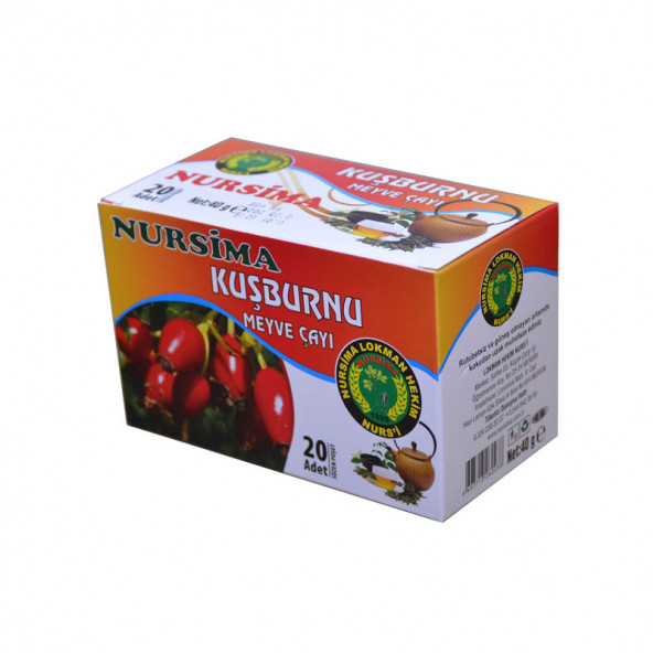 Nursima Kuşburnu Bitki Çayı 20 Adet Süzen Poşet Çay