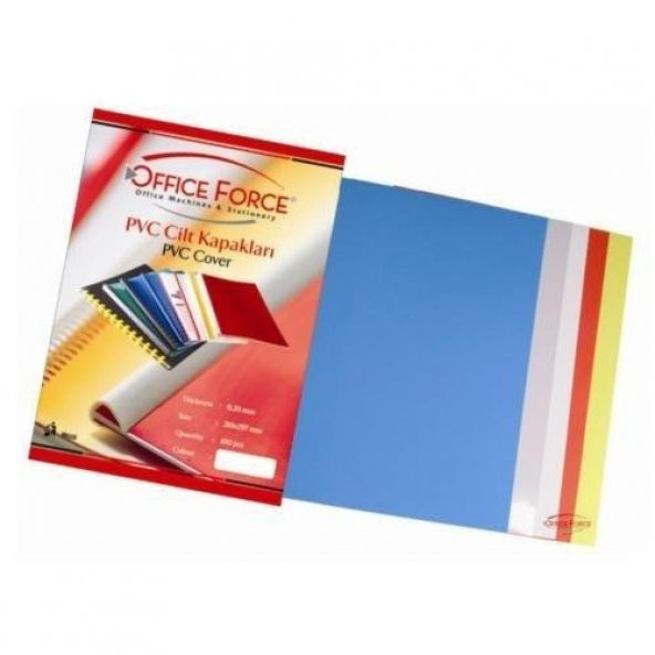 Office Force Yeşil A4 PVC Opak Renkli 160 Mic.Cilt Kapakları 100lü