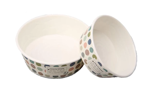 Bobo Kedi Köpek Melamin Mama Kabı BO-3155 800 ML Beyaz