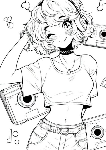 Anime Güzellikleri Boyama Kitap Seti (2 Kitap) - Resim 4