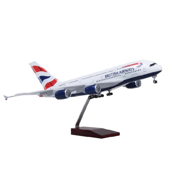 HEDİYELİK-MAKET UÇAKLAR-BRITISH-ÖLÇEK : 1:160 45,5 CM-JA380BRITISH