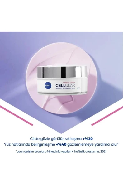 NIVEA Cellular Expert Filler Yoğun Yaşlanma Karşıtı Gündüz Bakım Yüz Kremi 50ml, Spf15, Hyaluronik Asit - 2