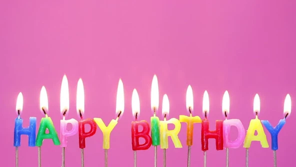 Rengarenk Happy Birthday Yazılabilen Doğum Günü Mumu - 4