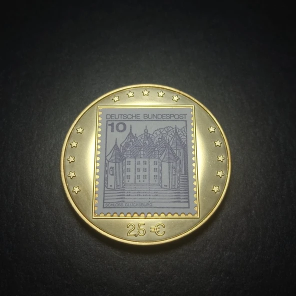 Escoines Koleksiyon 3676ac0bdbff1f 2.5 euro Alman Postası Hatıra Madalya 31.1Gram 39mm Nadir çıkar - 4