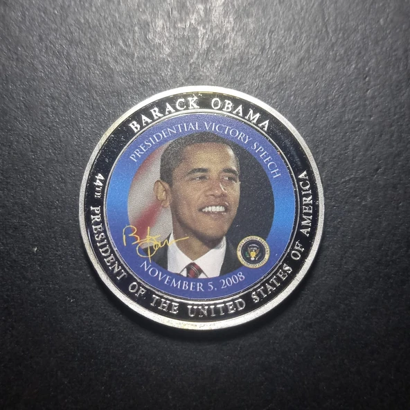 Escoines Koleksiyon 39963676ac028bcd75 ABD Barack Obama 2008 Hatıra Madalya 29Gram 40mm - 4