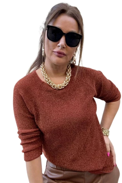 Kadın Simli Kazak 12557 BGL-ST04111 - Resim 8