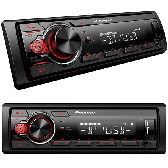 PIONEER MVH-S215BT USB/FM/AUX/BT BLUETOOTHLU MEKANİKSİZ OTO TEYP 4X50 WATT