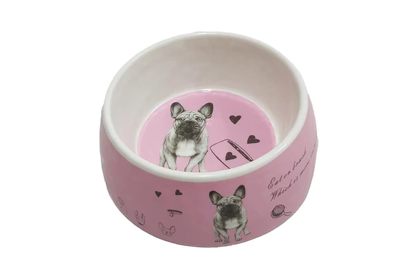 Bobo Kedi Köpek Mama Kabı BO-3153 700 ML Pembe
