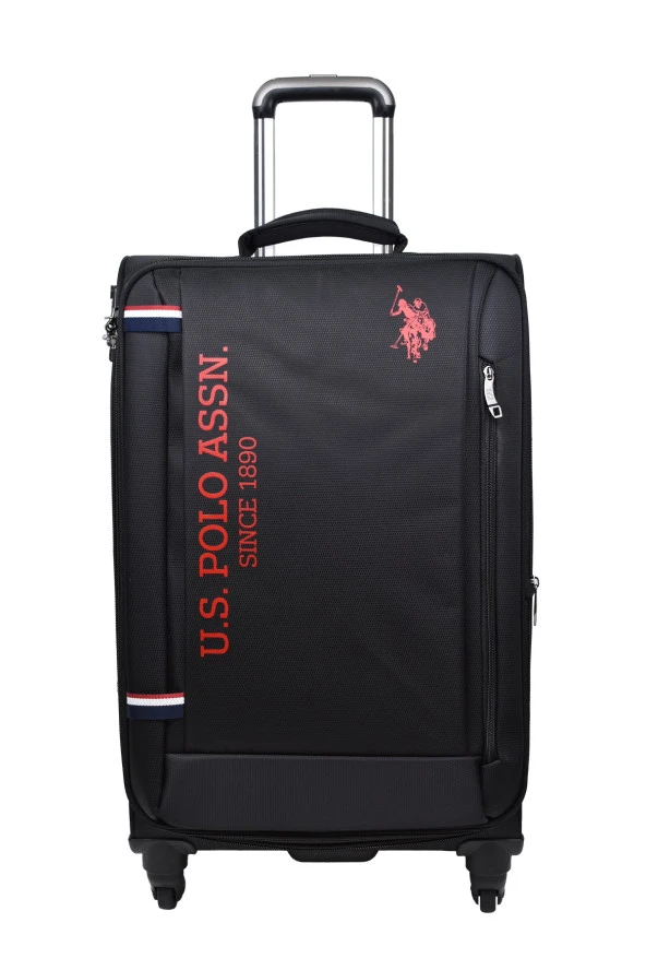 U.S. Polo Assn. Valiz Orta Boy Siyah Kumaş Valiz - Resim 2