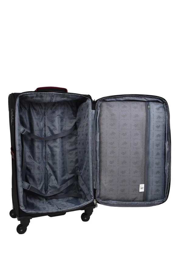 U.S. Polo Assn. Valiz Orta Boy Siyah Kumaş Valiz - Resim 5