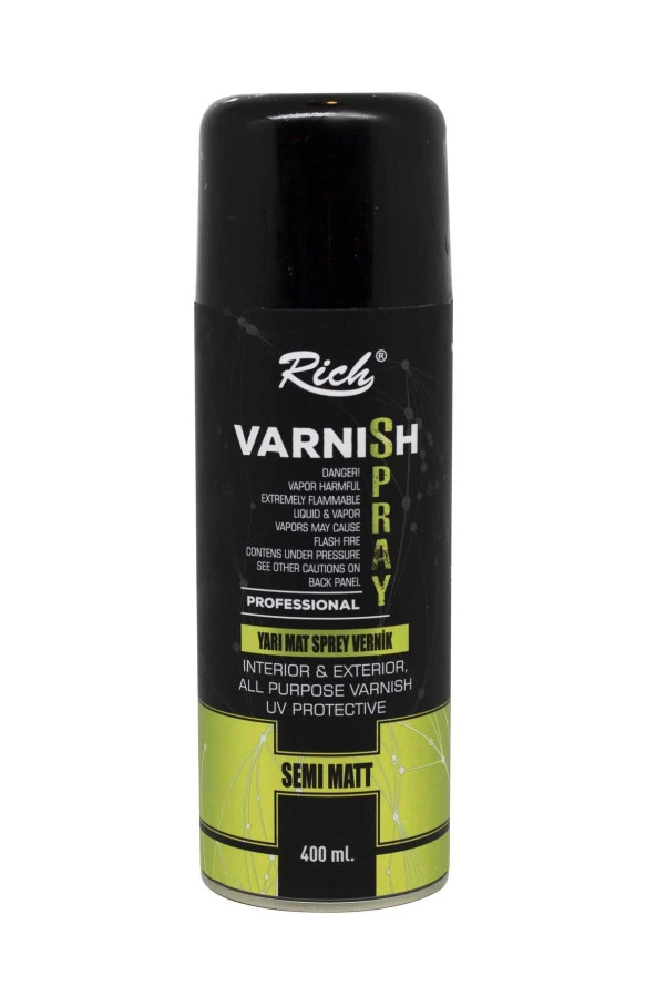 Rich Yarı Mat Sprey Vernik 400 ML.