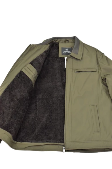 Erkek Büyük Beden Yakalı Spor Mont 95336 BGL-ST04174 - Resim 5