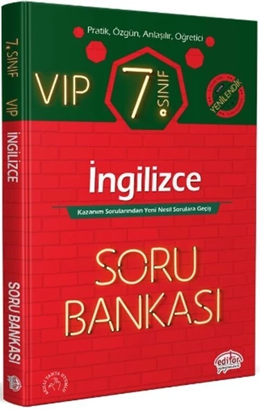 7.Sınıf VIP İngilizce Soru Bankası Editör Yayınları