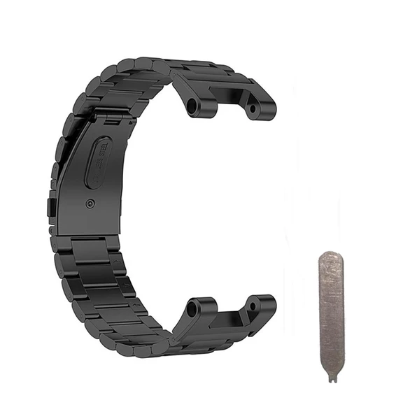 Gpack Amazfit T Rex Pro Kordon Metal Sıralı Kordon