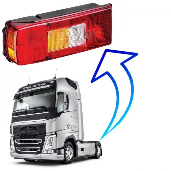 VOLVO FL-FM-FH SAĞ STOP LAMBA YAN SOKETLİ (SCHLEMMER)