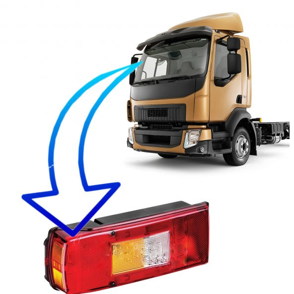 VOLVO FL-FM-FH SOL ARKA STOP LAMBASI ( SOKETLİ )