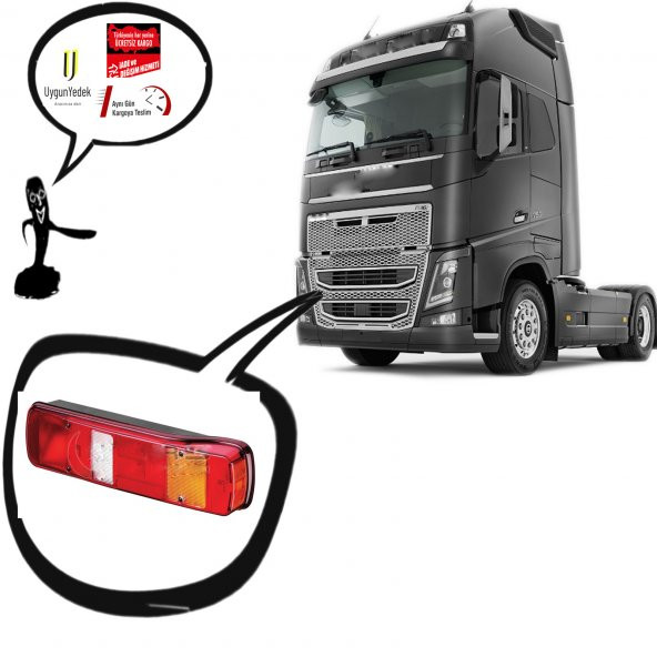 VOLVO FH II FM II SAĞ STOP LAMBASI YAN SOKETLİ