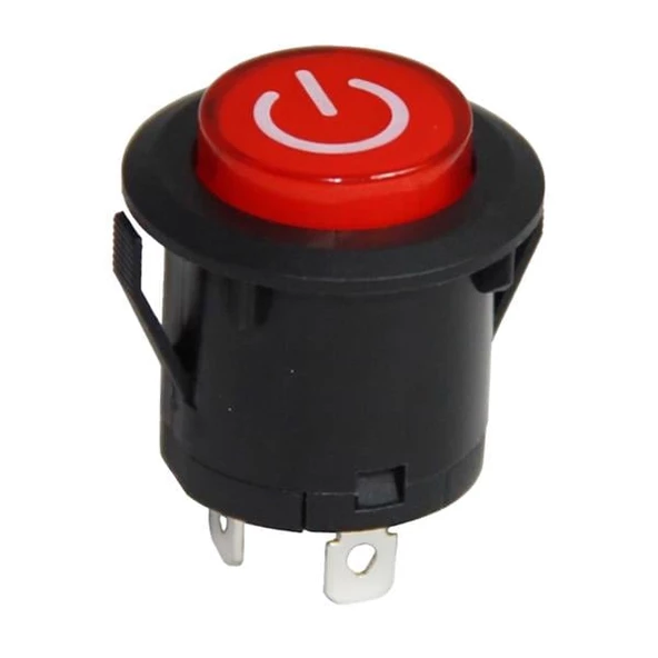 26MM YAYLI ROCKER BUTON IŞIKLI POWER SİMGELİ (IC-180E)