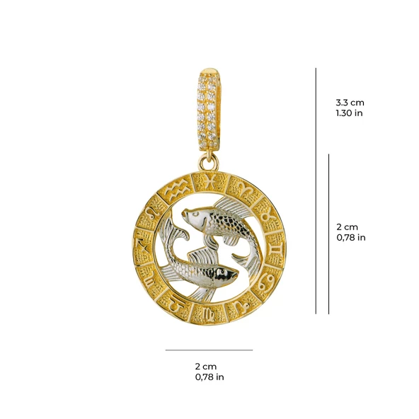 Balık Burç Altın Charm 2,93 gr - 3