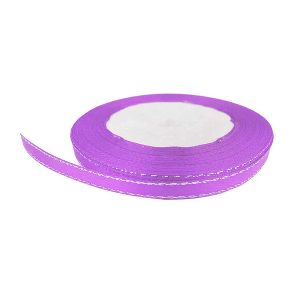 Kenarı Simli Kurdele 6 MM (228 Metre)  Lila