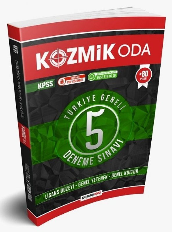 Kozmik Oda 2021 KPSS GYGK 5 Deneme PDF Çözümlü Kozmik Oda Yayınları - 1