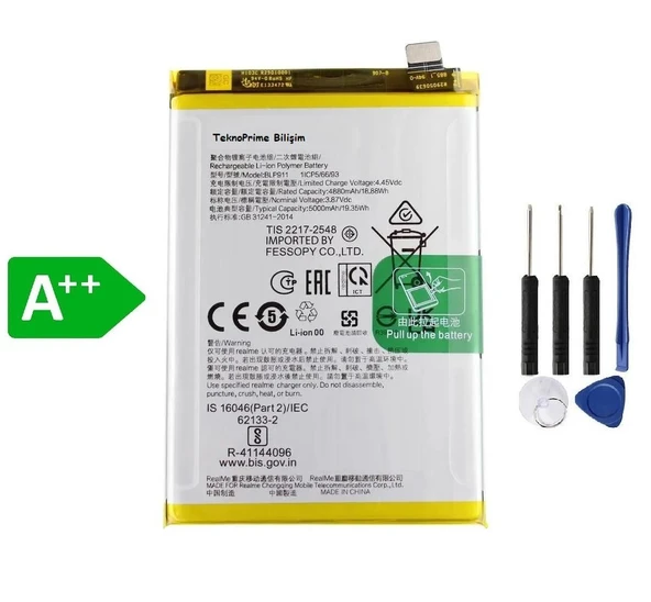 Realme 9 Pro 5G İle Uyumlu İthal Pil Batarya BLP911 ürün görseli 1