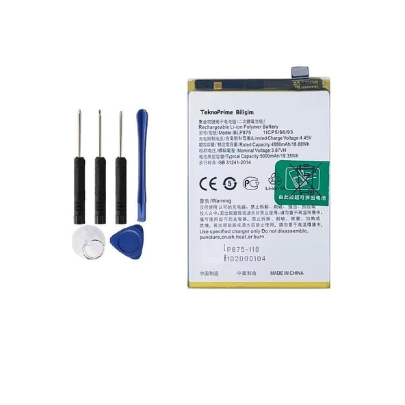 Realme C55 İle Uyumlu İthal Pil Batarya BLP875 ürün görseli 1