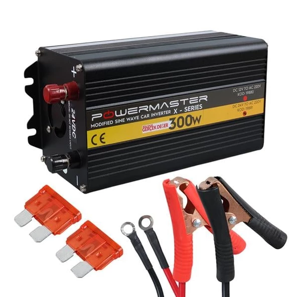 POWERMASTER PWR300-24 24 VOLT - 300 WATT MODIFIED SINUS WAVE INVERTER