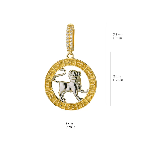 Aslan Burç Altın Charm 2,71 gr - 3