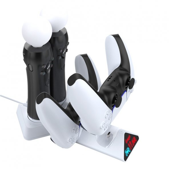 KNY PG-P5011 Playstation 5 Oyun Konsolu İçin Şarj İstasyonu Beyaz - 4