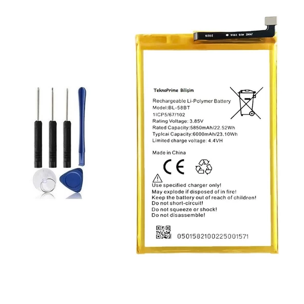 Tecno Pova Neo 1 İle Uyumlu İthal Pil Batarya BL-58BT ürün görseli 1