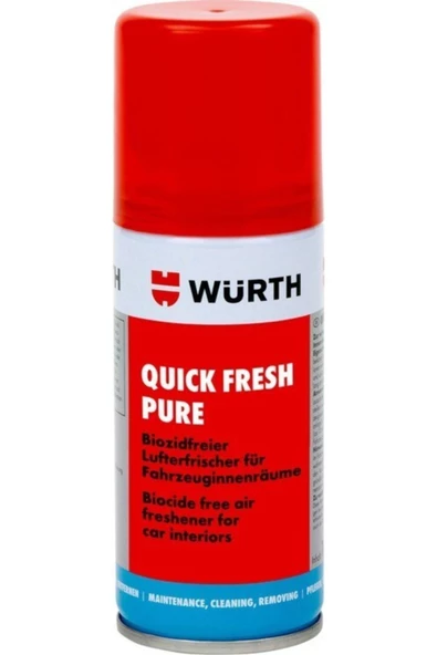 Würth Quick Fresh Araç Içi Temizleme Sprey Kötü Koku Giderme 100 Ml