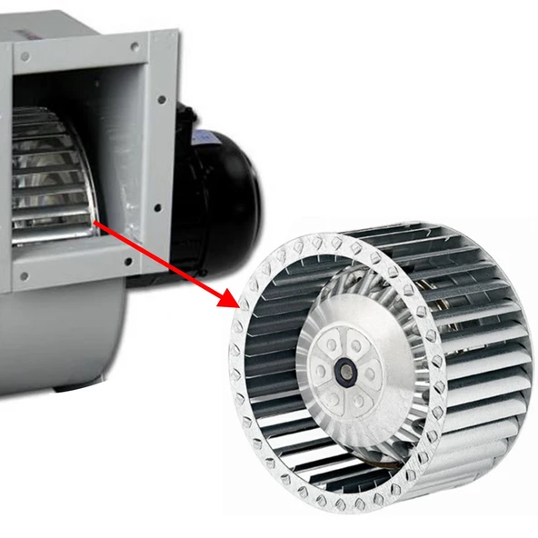Radyal Salyangoz Fan Metal 40 W Vantilatör İşyeri Havalandırma Aspiratörü Fanı Kirli Hava Temizle - 6