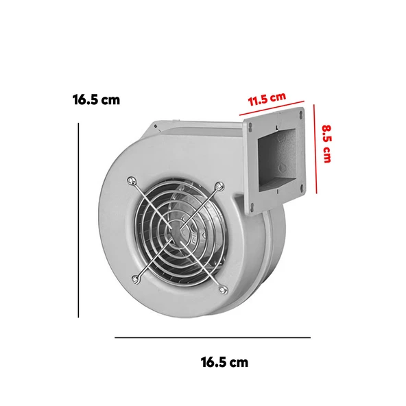 Radyal Salyangoz Fan Metal 40 W Vantilatör İşyeri Havalandırma Aspiratörü Fanı Kirli Hava Temizle - 2