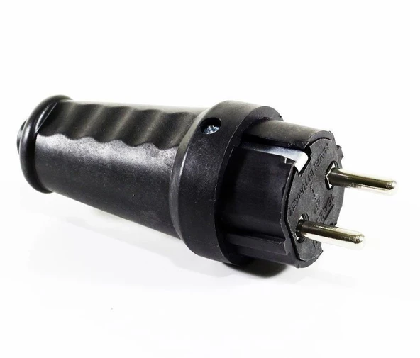 Yef Kauçuk Erkek Fiş 1x16 Topraklı Erkek Fiş - Resim 3