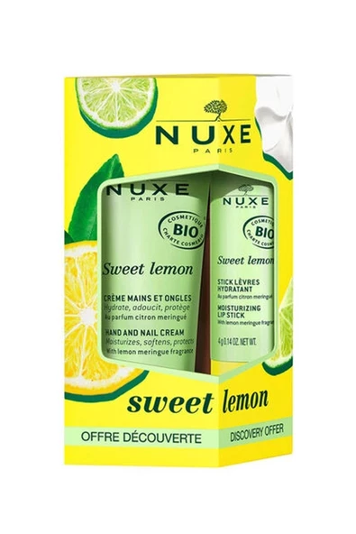 Nuxe Sweet Lemon Hand and Nail Cream 30 ml + Lip Moisturızing 4 gr