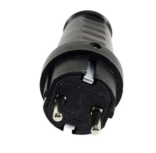 Yef Kauçuk Erkek Fiş 1x16 Topraklı Erkek Fiş ürün görseli