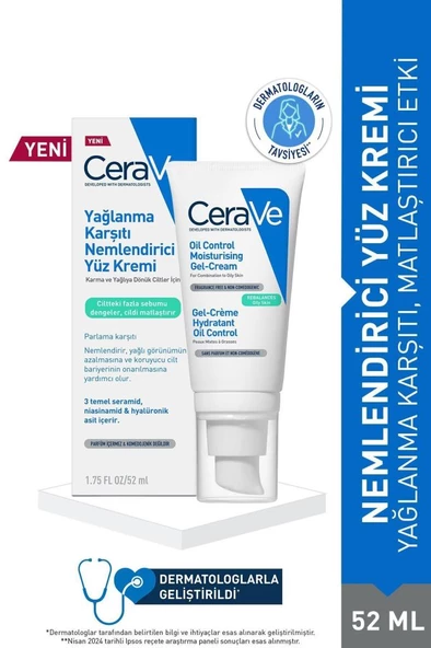 Cerave Yağlanma Karşıtı Nemlendirici Yüz Kremi 52 Ml - SKT:12M