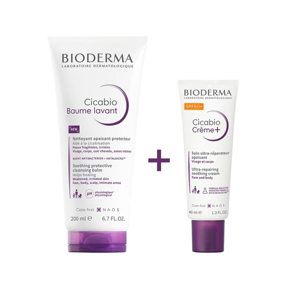 Bioderma Cicabio Dövmeli Ciltler İçin Temizleyici ve Onarıcı Bakım Kiti ürün görseli 1