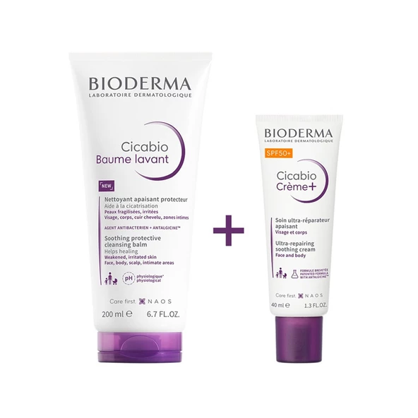 Bioderma Cicabio Dövmeli Ciltler İçin Temizleyici ve Onarıcı Bakım Kiti