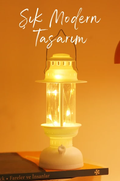 Led Mum Kamp Lambası 1 Adet - Tipi Pil Dahil Dumansız Alev Ledli Dekoratif Dekor Işığı Beyaz PT437 - 7