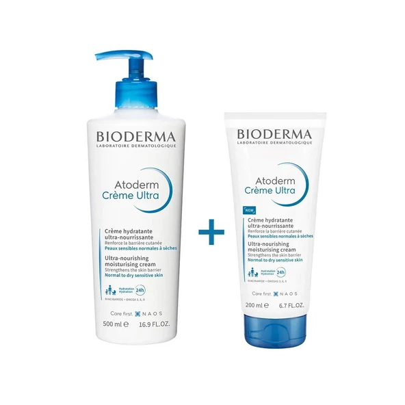 Bioderma Atoderm Cream Ultra 500ml + Atoderm Cream Ultra 200ml HEDİYE