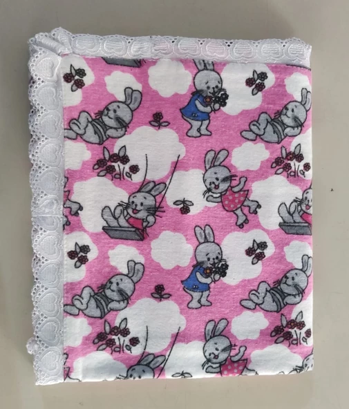 Pazen Bebek Battaniyesi 100% Pamuk 90 x 90 Ölçülerinde Pembe - 3